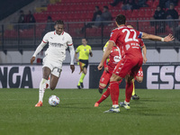 Rafael Leao plays during the Serie A match between AC Monza and AC Milan at U-Power Stadium in Monza, Italy, on November 2, 2024. (