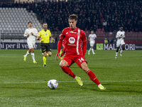 Daniel Maldini plays during the Serie A match between AC Monza and AC Milan at U-Power Stadium in Monza, Italy, on November 2, 2024. (