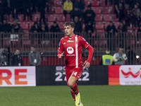 Daniel Maldini plays during the Serie A match between AC Monza and AC Milan at U-Power Stadium in Monza, Italy, on November 2, 2024. (