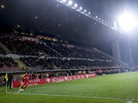 Daniel Maldini plays during the Serie A match between AC Monza and AC Milan at U-Power Stadium in Monza, Italy, on November 2, 2024. (