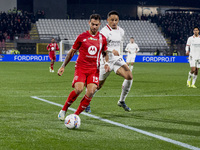 Pedro Pereira plays during the Serie A match between AC Monza and AC Milan at U-Power Stadium in Monza, Italy, on November 2, 2024. (