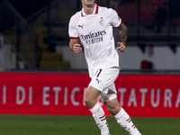 Christian Pulisic plays during the Serie A match between AC Monza and AC Milan at U-Power Stadium in Monza, Italy, on November 2, 2024. (