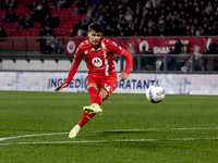 Daniel Maldini plays during the Serie A match between AC Monza and AC Milan at U-Power Stadium in Monza, Italy, on November 2, 2024. (