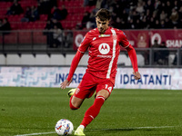 Daniel Maldini plays during the Serie A match between AC Monza and AC Milan at U-Power Stadium in Monza, Italy, on November 2, 2024. (