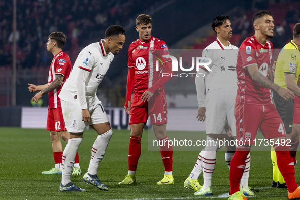 Daniel Maldini plays during the Serie A match between AC Monza and AC Milan at U-Power Stadium in Monza, Italy, on November 2, 2024. 