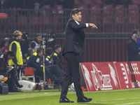 Paulo Fonseca participates in the Serie A match between AC Monza and AC Milan at U-Power Stadium in Monza, Italy, on November 2, 2024. (