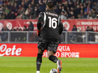 Mike Maignan plays during the Serie A match between AC Monza and AC Milan at U-Power Stadium in Monza, Italy, on November 2, 2024. (