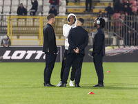 Rafael Leao and Daniel Maldini play during the Serie A match between AC Monza and AC Milan at U-Power Stadium in Monza, Italy, on November 2...