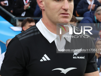 Jordie Barrett of New Zealand participates in the Autumn Nations Series International Rugby match between England and New Zealand at Allianz...