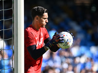 Alex Meret of S.S.C. Napoli participates in the 11th day of the Serie A Championship between S.S.C. Napoli and Atalanta B.C. at the Diego Ar...