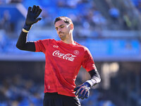 Alex Meret of S.S.C. Napoli participates in the 11th day of the Serie A Championship between S.S.C. Napoli and Atalanta B.C. at the Diego Ar...