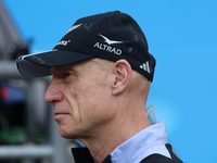 Mr. Evens stands before kick-off during the Autumn Nations Series International Rugby match between England and New Zealand at Allianz Stadi...