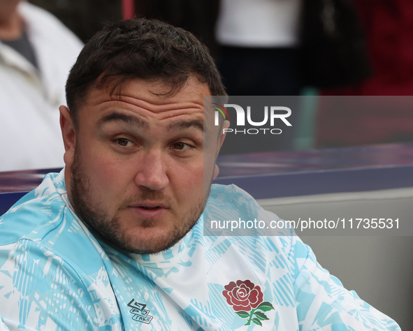 Jamie George of England participates in the Autumn Nations Series International Rugby match between England and New Zealand at Allianz Stadi...