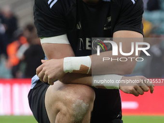 Will Jordan of New Zealand participates in the Autumn Nations Series International Rugby match between England and New Zealand at Allianz St...