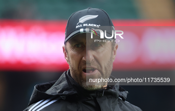 Jason Ryan serves as Assistant Coach during the Autumn Nations Series International Rugby match between England and New Zealand at Allianz S...