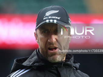 Jason Ryan serves as Assistant Coach during the Autumn Nations Series International Rugby match between England and New Zealand at Allianz S...