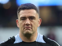 Scott Barrett of New Zealand participates in the Autumn Nations Series International Rugby match between England and New Zealand at Allianz...