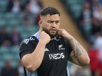 Tyrel Lomax of New Zealand participates in the Autumn Nations Series International Rugby match between England and New Zealand at Allianz St...