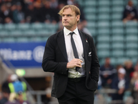 Scott Robertson is the Head Coach of New Zealand during the Autumn Nations Series International Rugby match between England and New Zealand...