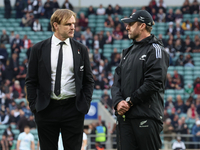 From left to right, Scott Robertson, Head Coach of New Zealand, and Jason Ryan, Assistant Coach, during the Autumn Nations Series Internatio...