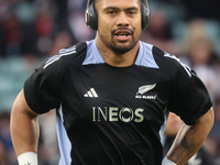 Asafo Aumua of New Zealand participates in the Autumn Nations Series International Rugby match between England and New Zealand at Allianz St...