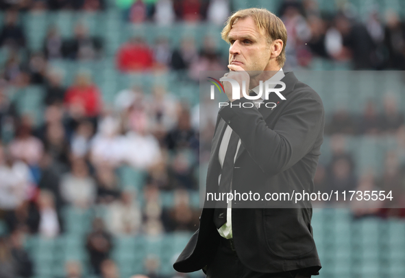 Scott Robertson is the Head Coach of New Zealand during the Autumn Nations Series International Rugby match between England and New Zealand...