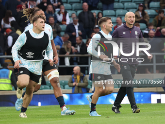 England's Coach Steve Borthwick is present during the Autumn Nations Series International Rugby match between England and New Zealand at All...