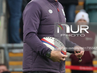 England's Coach Steve Borthwick is present during the Autumn Nations Series International Rugby match between England and New Zealand at All...