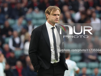 Scott Robertson is the Head Coach of New Zealand during the Autumn Nations Series International Rugby match between England and New Zealand...