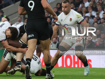 England's George Martin (Leicester City) plays during the Autumn Nations Series International Rugby match between England and New Zealand at...