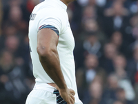 Immanuel Feyi-Waboso of England (Exeter Chiefs) participates in the Autumn Nations Series International Rugby match between England and New...