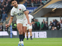 Marcus Smith of England (Harlequins) plays during the Autumn Nations Series International Rugby match between England and New Zealand at All...