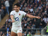 Marcus Smith of England (Harlequins) plays during the Autumn Nations Series International Rugby match between England and New Zealand at All...