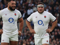 From left to right, England's Ellis Genge (Bristol Bears) and England's Jamie George (Saracens) during the Autumn Nations Series Internation...