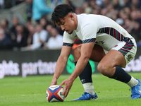 Marcus Smith of England (Harlequins) plays during the Autumn Nations Series International Rugby match between England and New Zealand at All...