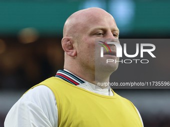 England's Dan Cole (Leicester Tigers) participates in the Autumn Nations Series International Rugby match between England and New Zealand at...