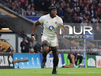 England's Maro Itoje (Saracens) is in action during the Autumn Nations Series International Rugby match between England and New Zealand at A...