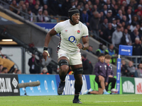 England's Maro Itoje (Saracens) is in action during the Autumn Nations Series International Rugby match between England and New Zealand at A...