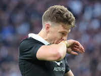 Beauden Barrett of New Zealand is in action during the Autumn Nations Series International Rugby match between England and New Zealand at Al...