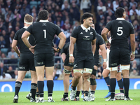 Wallace Sititi of New Zealand is in action during the Autumn Nations Series International Rugby match between England and New Zealand at All...