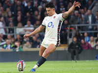 Marcus Smith of England (Harlequins) plays during the Autumn Nations Series International Rugby match between England and New Zealand at All...