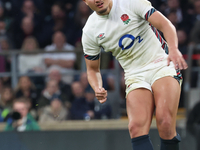 Marcus Smith of England (Harlequins) plays during the Autumn Nations Series International Rugby match between England and New Zealand at All...