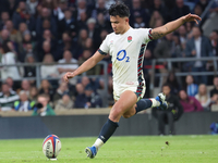 Marcus Smith of England (Harlequins) plays during the Autumn Nations Series International Rugby match between England and New Zealand at All...