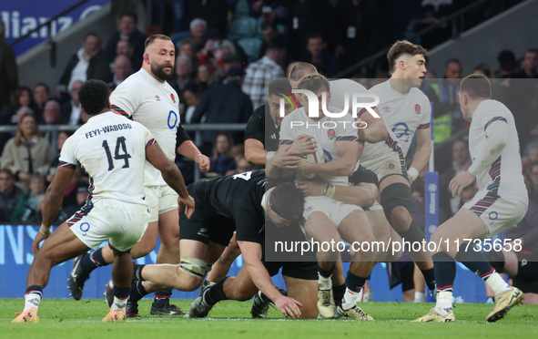 England's Henry Slade (Exeter Chiefs) is in action during the Autumn Nations Series International Rugby match between England and New Zealan...