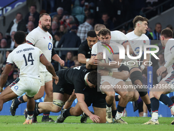 England's Henry Slade (Exeter Chiefs) is in action during the Autumn Nations Series International Rugby match between England and New Zealan...