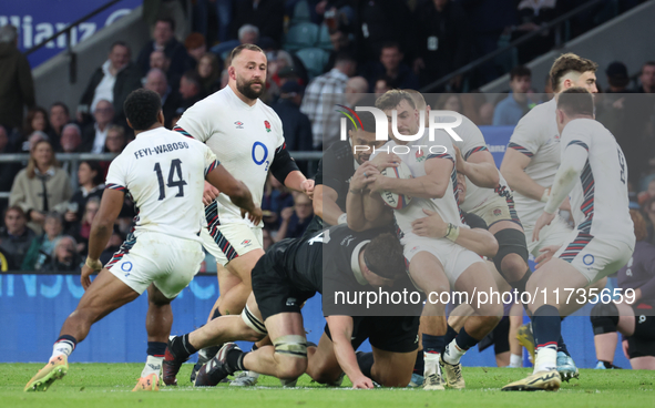 England's Henry Slade (Exeter Chiefs) is in action during the Autumn Nations Series International Rugby match between England and New Zealan...