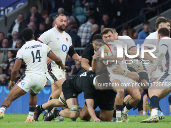 England's Henry Slade (Exeter Chiefs) is in action during the Autumn Nations Series International Rugby match between England and New Zealan...