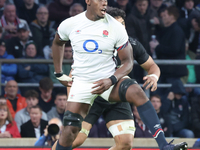 England's Maro Itoje (Saracens) is in action during the Autumn Nations Series International Rugby match between England and New Zealand at A...