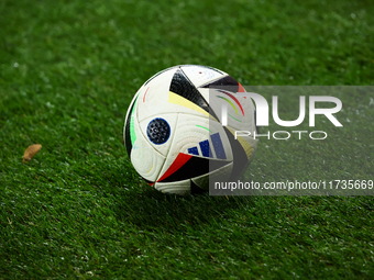 Adidas Fussballiebe official Ekstraklasa match ball is seen ahead of Puszcza Niepolomice - Lech Poznan match of the Ekstraklasa Polish Footb...