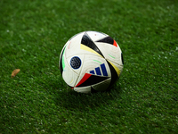 Adidas Fussballiebe official Ekstraklasa match ball is seen ahead of Puszcza Niepolomice - Lech Poznan match of the Ekstraklasa Polish Footb...